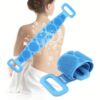 Soft Silicone Body Brush Sponge Adults Shower Back Cleaning Simple Exfoliating Design 60-80cm OEM/ODM Available