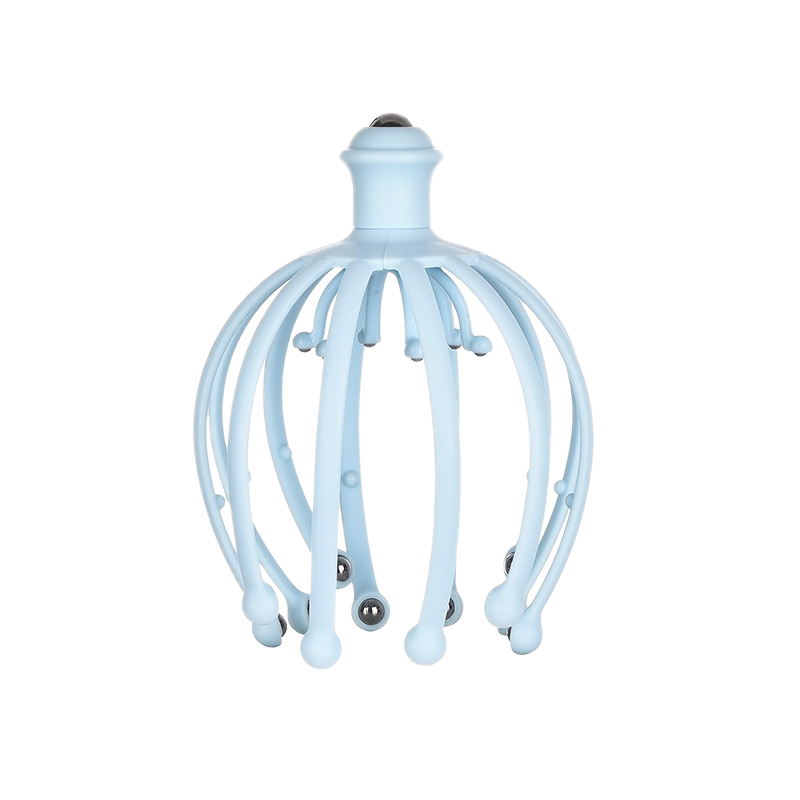 Deep Relaxation and Stress Relief Octopus Handheld Head Scratcher Relaxing Roller Balls Plastic Hair Claw Scalp Massage Tool - Image 4