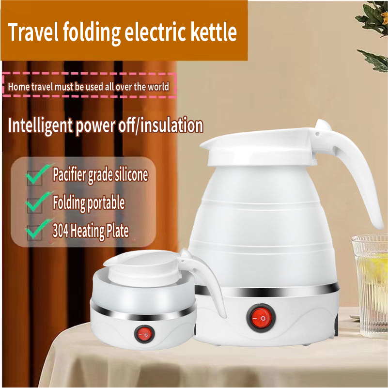Travel Kettle Electric Small Foldable Portable Kettle,Silicone Collapsible Heating Water Boiler Tea Pot for Camping - Image 7