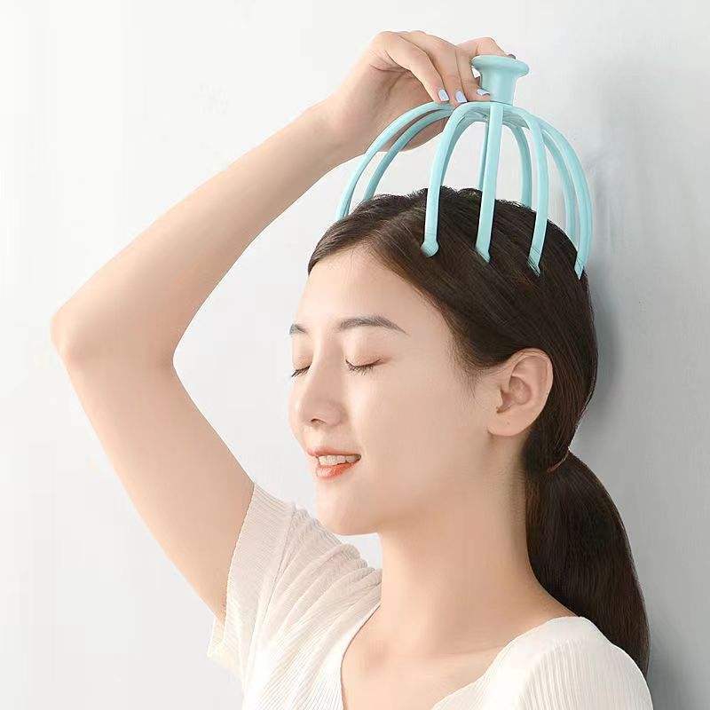 Deep Relaxation and Stress Relief Octopus Handheld Head Scratcher Relaxing Roller Balls Plastic Hair Claw Scalp Massage Tool