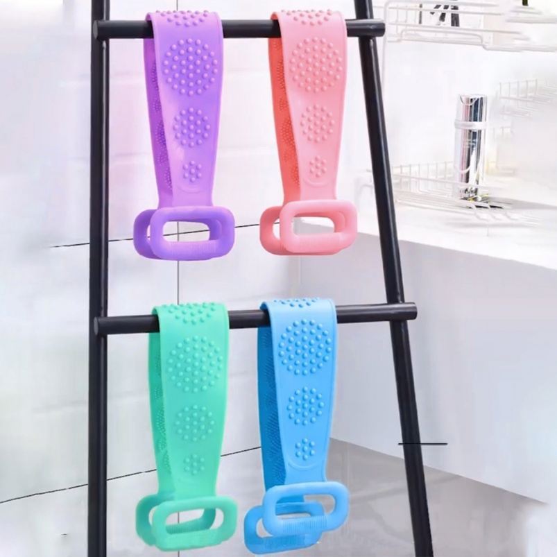 Soft Silicone Body Brush Sponge Adults Shower Back Cleaning Simple Exfoliating Design 60-80cm OEM/ODM Available - Image 5