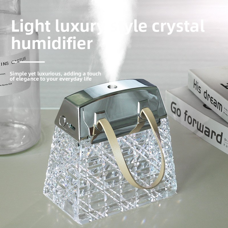 New Ultrasonic Air Diffuser-Home Office Desktop USB Plastic Case Colorful LED Lights Humidistat Aromatherapy Humidifier - Image 2