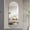 Aluminium Alloy Oval Wall Mounted Full Length Dressing Mirror