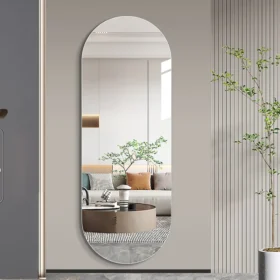 Aluminium Alloy Oval Wall Mounted Full Length Dressing Mirror