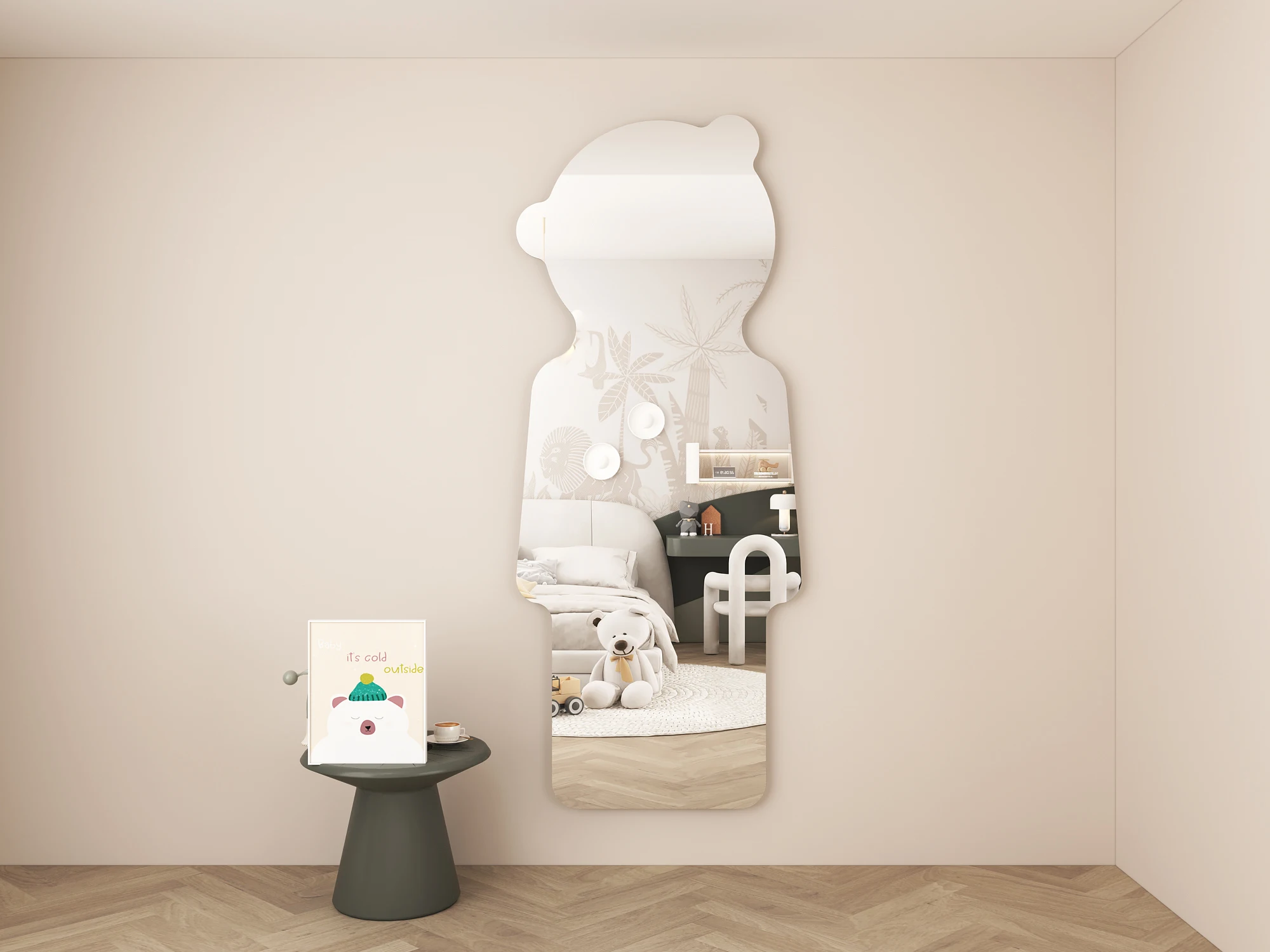 Frameless Irregular Wall Mounted Acrylic Mirror