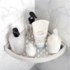 Plastic Wall Mounted Triangular Corner Bathroom Shelf Rack