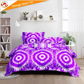 Soft Microfiber Printed Bed Sheet and Duvet Cover Set