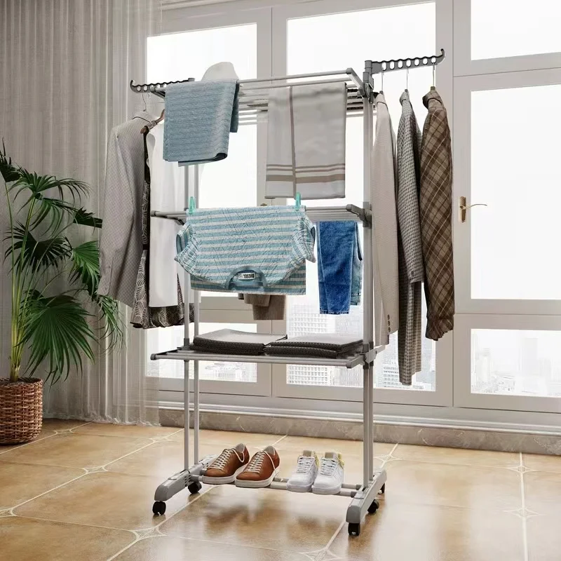 Folding Adjustable Clothes Airer and Drying Rack