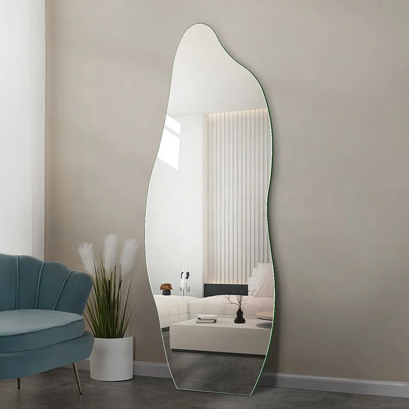 Frameless Irregular Wall Mounted Full Length Dressing Mirror
