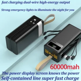 High Capacity Portable Power Bank with LED Display and Type-C Interface