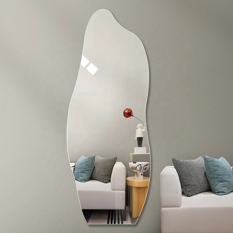 Frameless Irregular Wall Mounted Full Length Dressing Mirror